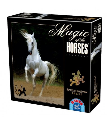 Puzzle special în forma de cai, Magic of the Horses, 239 piese, Pentru copii, Alb