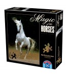Puzzle special în forma de cai, Magic of the Horses, 239 piese, Pentru copii, Alb
