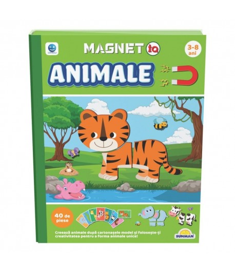 Joc educativ, MagnetIQ, Completeaza animalele, Pentru copii, Multicolor