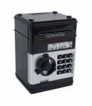 Jucarie educativa, Seif pusculita cu cod secret cu sunete si lumini, 19,5 cm, Pentru copii, Negru