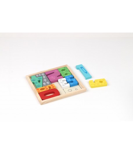 PUZZLE DIN LEMN CU NUMERE, 12 PIESE