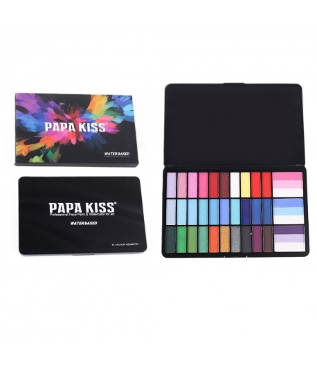 Paleta 39 Culori Vopsea de Fata, Activare cu Apa, 18.5 x 11.7 x 1.5 cm, Multicolor