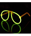 Ochelari Decorativi, din Plastic, Fluorescenti, Accesoriu Petrecere, Galben