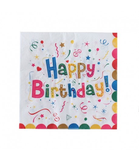 Servetele de Masa pentru Zile de Nastere, Servetele de masa Tematice Happy Birthday, Set 2