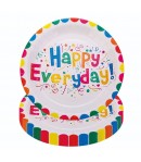Set 10 Farfurii Happy Everyday, 17 cm, din Hartie 300 g, Multicolor