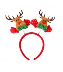 Coronita Decorativa, Tema Craciun, 12 x 25 cm, Model Reni cu Coarne, Marime Universala, Ro