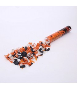 Tun de Confetti, 30 cm. Model Halloween, Confetti din Hartie, Multicolor