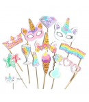 Set 12 Accesorii pentru Petrecere, Props pentru Photo Corner, Tema Aniversare Copii, Multi