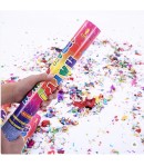 Tub de Confetti, Clasic, 80x5 cm, Confetii Asortate din Plastic, Eliberare prin Rasucire,