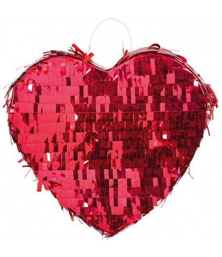 Pinata Inima pentru Petrecere, Detalii cu Sclipici, din Hartie si Carton, Pinata pentru Co
