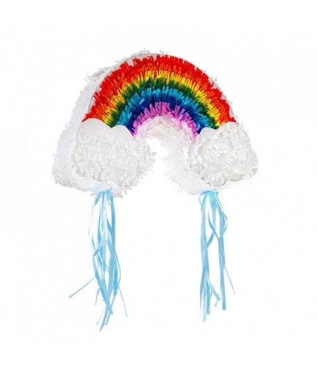 Pinata Curcubeu / Rainbow pentru Petrecere, din Hartie si Carton, Pinata pentru Petreceri,