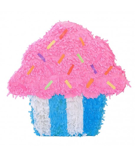 Pinata Briosa CupCake pentru Petrecere, din Hartie Creponata si Carton, Pinata pentru Petr