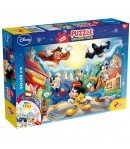 Puzzle 2 in 1 Lisciani, Mickey Mouse Detectiv, Plus, 108 piese