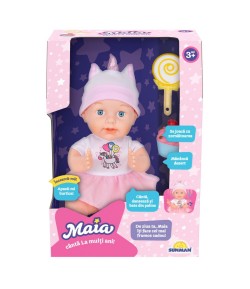 Papusa bebelus Maia canta La Multi Ani