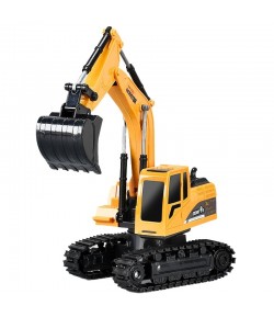 Excavator Jucarie pentru Copii, Jucarie Excavator cu Telecomanda, Jucarie de Constructie, Acumulator cu Incarcare USB, 23 x 22 x