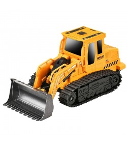 Buldozer cu Senile Jucarie pentru Copii, Jucarie Buldozer cu Telecomanda, Jucarie de Constructie, Acumulator cu Incarcare USB, 2