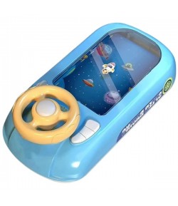Joc Simulator de Condus, 3-6 Ani, Volan Interactiv, Efecte Sonore, din ABS, USB Inclus, Albastru