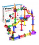 Set magnetic de construit, Circuit pentru bile, Picasso, 50 piese, Pentru copii, Multicolor
