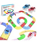 Set magnetic de construit, Pista de curse, Picasso,  30 piese, Pentru copii, Multicolor