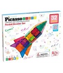 Set magnetic de construit racheta, Picasso, 32 piese, Pentru copii, Multicolor