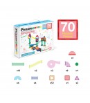 Set magnetic de construit, Circuit pentru bile, Picasso, 70 piese, Pentru copii, Multicolor