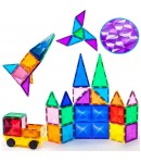 Set magnetic de construit, Masinute, Picasso, 63 piese, Pentru copii, Multicolor