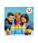 Set magnetic de construit, Masinute, Picasso, 63 piese, Pentru copii, Multicolor