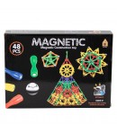 Joc de constructie, Magnetic, 48 Piese, Pentru copii, Multicolor