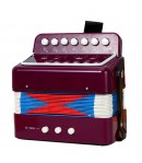 Acordeon Jucarie pentru Educatie Timpurie, 18 x 17 x 10 cm, Mov
