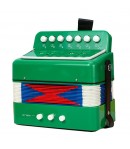 Acordeon Jucarie pentru Educatie Timpurie, 18 x 17 x 10 cm, Verde