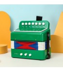 Acordeon Jucarie pentru Educatie Timpurie, 18 x 17 x 10 cm, Verde