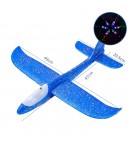 Avion Planor cu Lumini pe Toata Lungimea, din Poliester, 48 cm, Albastru