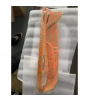 Avion planor cu pilot, polistiren, cu lumini pe toata lungimea, 47 cm, Distanta de planare 20 de metri, Portocaliu, Avaleea