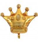 Balon din Folie Metalizata Figurina Cifra si Coroana, Tema Aniversare 100 cm, Albastru, Cifra 6