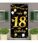 Banner pentru Petrecere, Model Happy Birthday, Tematica Majorat, Aniversare 18 Ani, 185x90