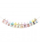 Banner pentru Poze, 15.2x10.2 cm, Tema Prima Aniversare, Model Primele 12 Luni, Rola Ata I