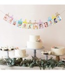 Banner pentru Poze, 15.2x10.2 cm, Tema Prima Aniversare, Model Primele 12 Luni, Rola Ata I