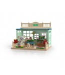 Casa de papusi, magazin cu flori, cu mobilier si figurine