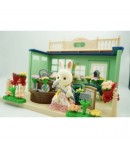 Casa de papusi, magazin cu flori, cu mobilier si figurine