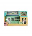 Casa de papusi, magazin cu flori, cu mobilier si figurine