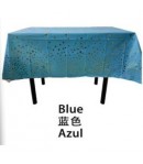 Fata de masa din folie metalica, albastru+137*274cm
