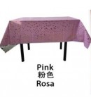 Fata de masa din folie metalica, roz+137*274cm