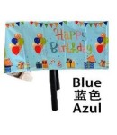 Fata de masa din folie, cu Happy birthday, albastra+137*183cm