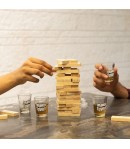 Joc de Baut Jenga Turnul Betivului din Lemn, 19 x 7 x 20 cm