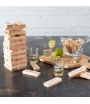 Joc de Baut Jenga Turnul Betivului din Lemn, 19 x 7 x 20 cm