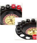 Joc de Ruleta cu Pahare de Shot si Plansa de Joc Blackjack, 31 cm, Multicolor