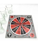 Joc de societate cu 4 pahare de shoturi din sticla ruleta norocului, 17x17x7.5cm