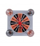 Joc de societate cu 4 pahare de shoturi din sticla ruleta norocului, 17x17x7.5cm