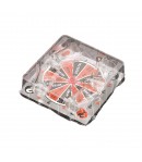 Joc de societate cu 4 pahare de shoturi din sticla ruleta norocului, 17x17x7.5cm