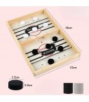 Joc Fooseball Interactiv, Tip Hockey pe Gheata, din Lemn, 10 Piese de Joc, +4 Ani, 35 x 22 cm, Multicolor